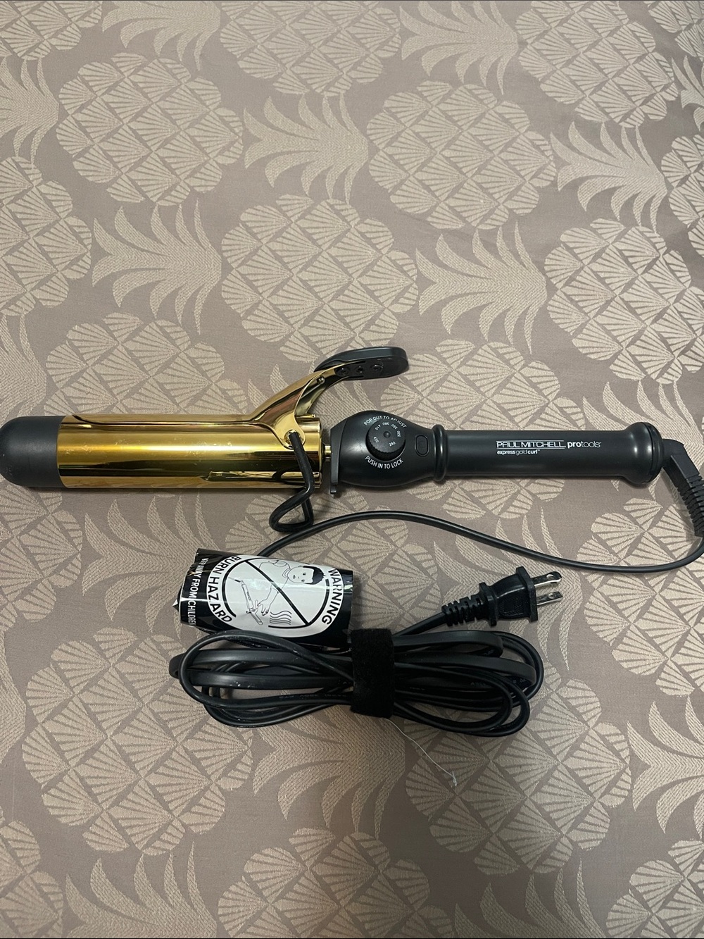 Paul Mitchell Gold and Black 1.25" Curling Iron